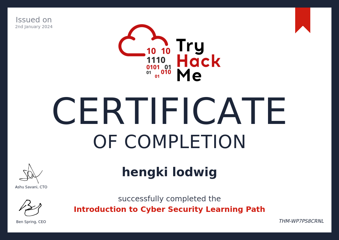 Certificate 9